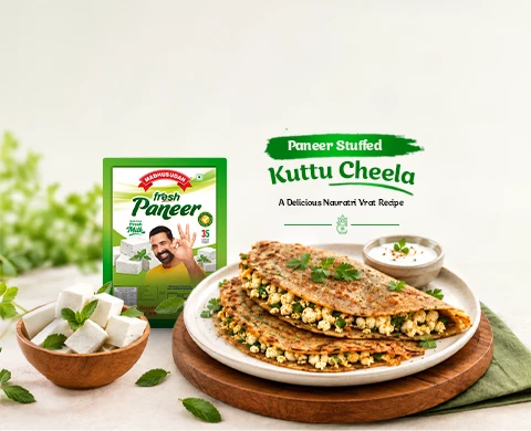 Paneer Stuffed Kuttu Cheela Recipe
